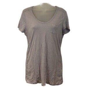 Banana Republic Heritage Collection Lavender Round Neck Tshirt Basic Top Pocket